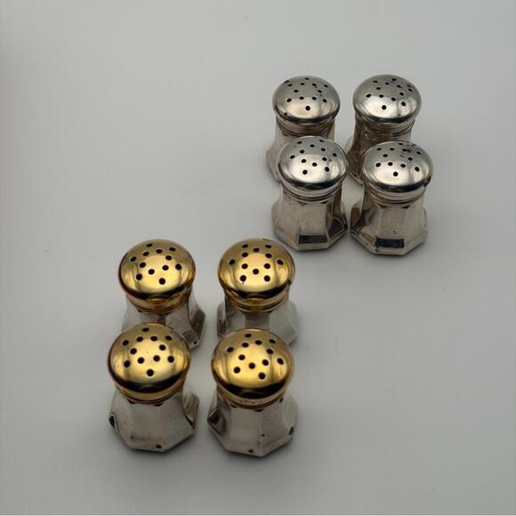 Cartier Sterling Silver Salt & Pepper Shakers Set – Gilt Lids – With Box - Picture 4 of 7